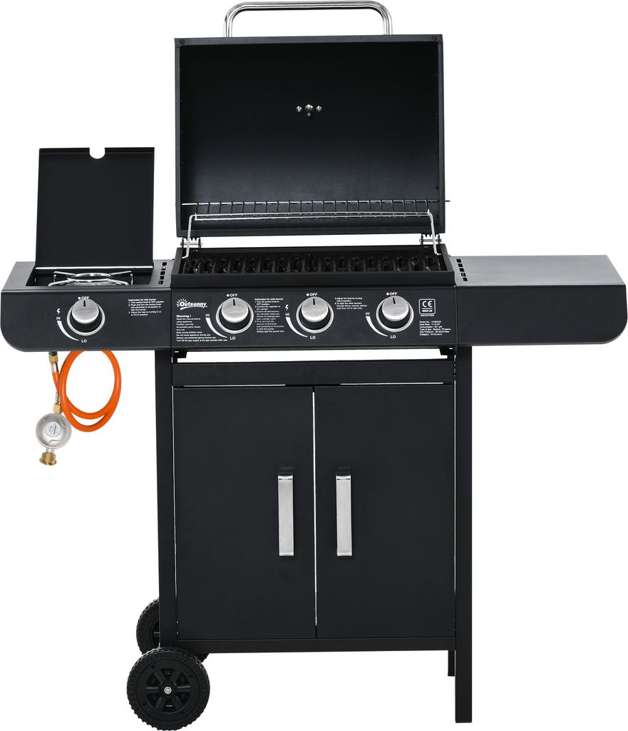 Outsunny Gasgrill mit Rädern 846-064V90 Produktbild 