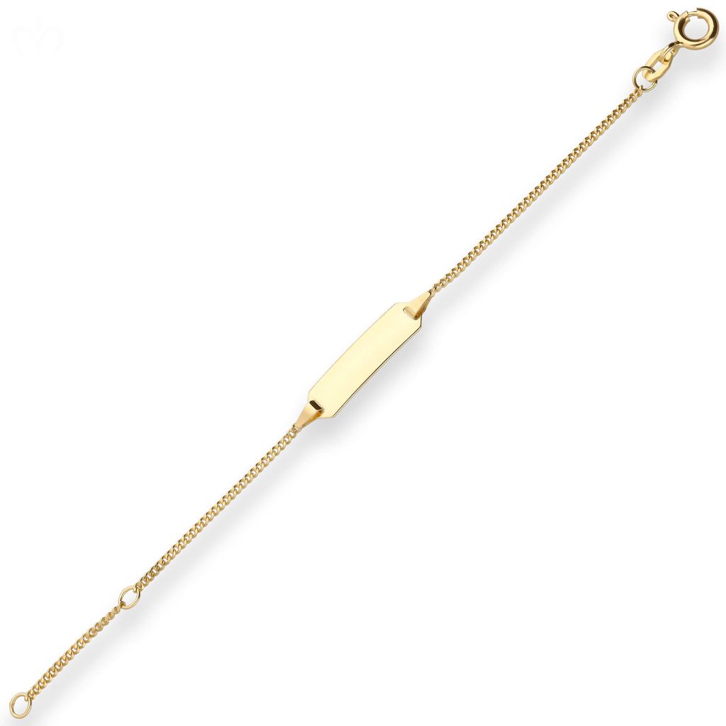 1,4mm Id-Armband Panzerkette Armschmuck aus 585 Gold Gelbgold 12cm