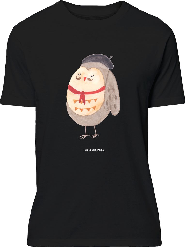 Mr. & Mrs. Panda Größe M T-Shirt Eule Frankreich - Schwarz - Geschenk, Das Leben Ist schön, Owl, Eulen, mit Spruch, Shirt, Herren, Tshirt, La Vi...