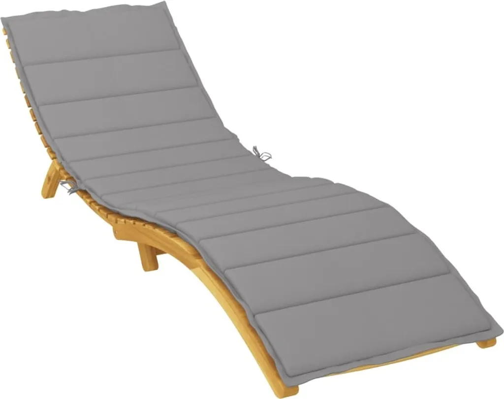 vidaXL Coprilettino Grigio 200x50x3 cm: Comfort Oxford per Esterni - 3