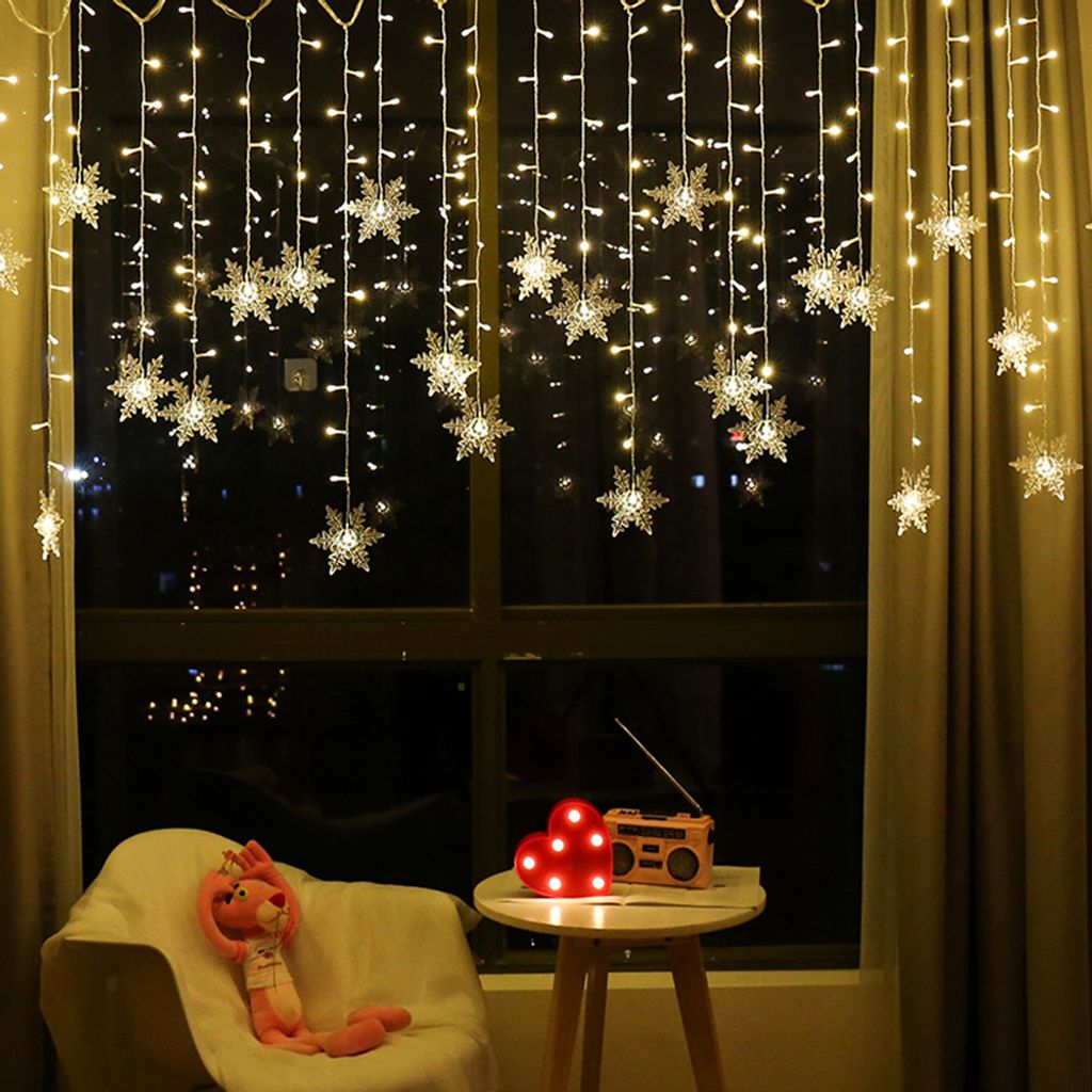 Led Lichterkette Außenbereich Lichtervorhang Weihnachten Beleuchtung Fensterdeko