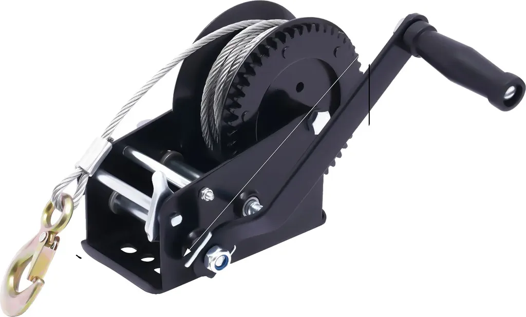 Treuil de traction manuel avec câble acier 10m - Capacité élevée 1.5t