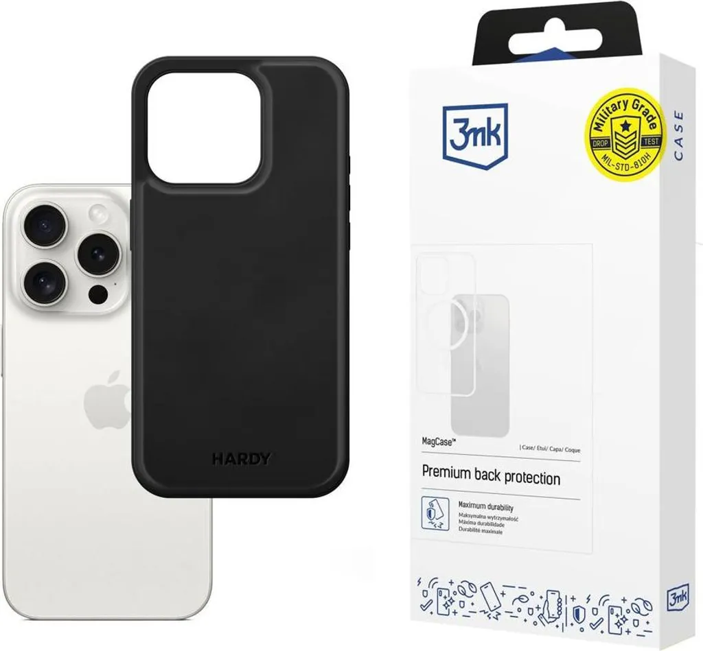 3mk Hardy Silky Pelle Magcase iPhone 15 Pro | Protezione MagSafe Elegante