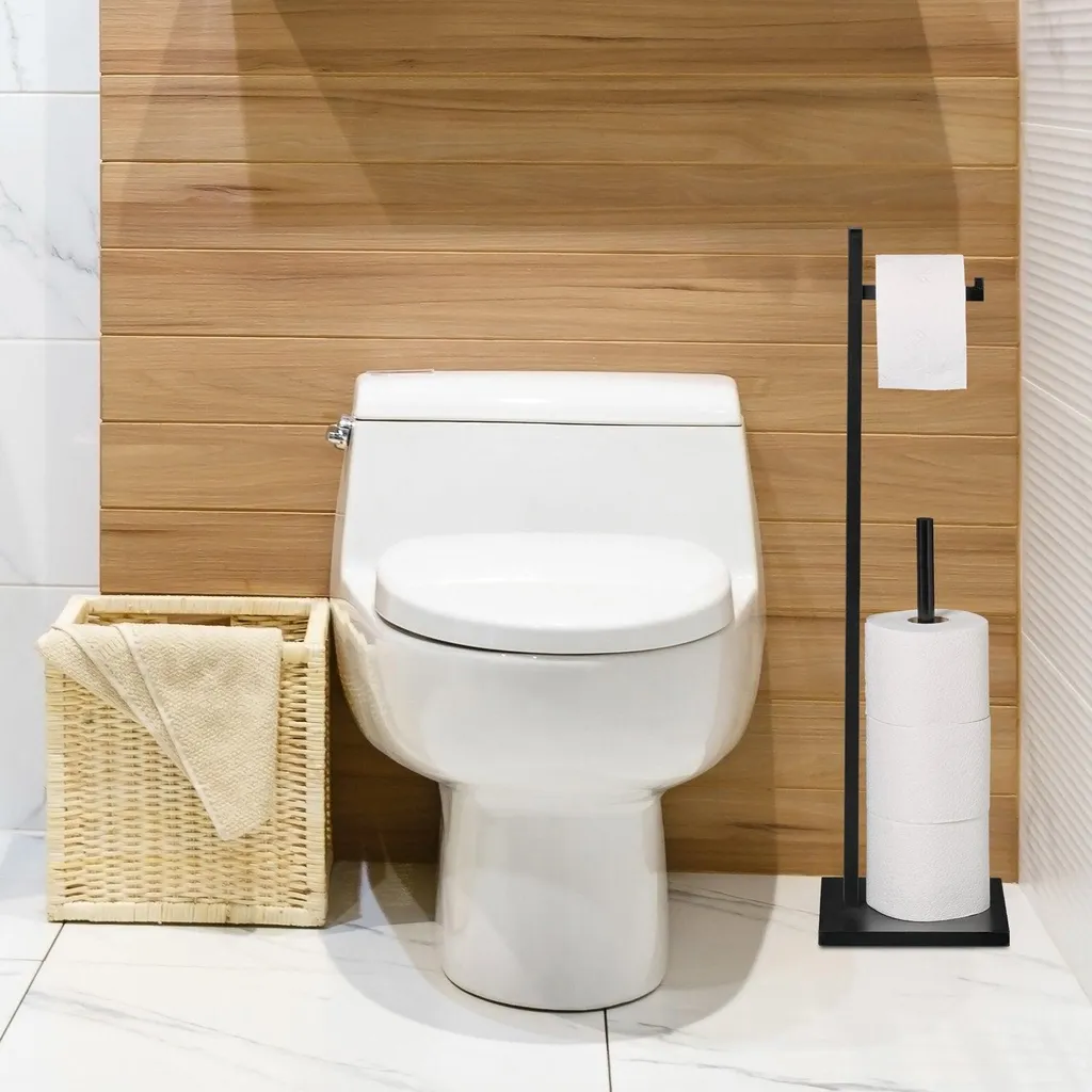 Support papier toilette pour 5 rouleaux, idéal petits WC et espaces