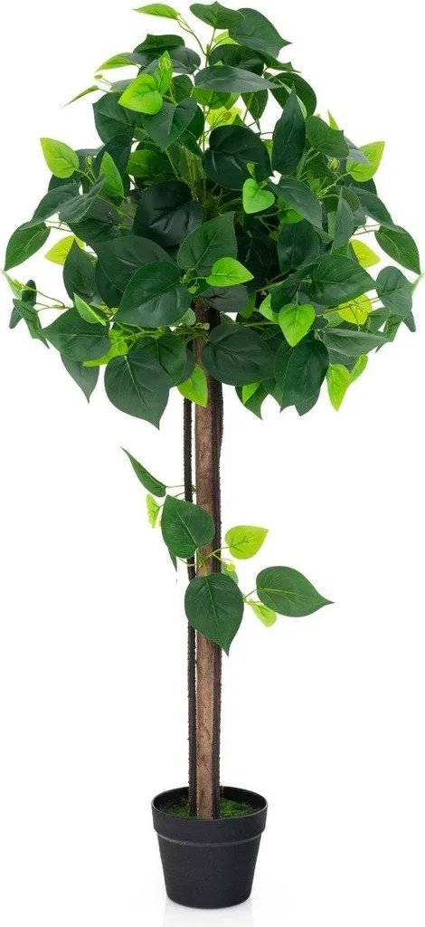 Hortensia Artificiel sans Entretien : Tronc en Bois et Fleurs de Soie