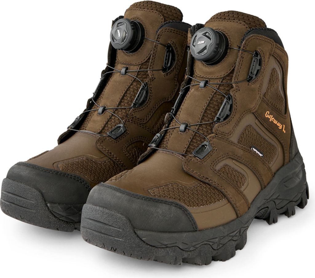 Gateway1 Orion 6 G1 speed-lacing Wanderschuhe, Trekkingschuhe, Outdoorschuhe, Farbe:1047DarkBrown, Größe:Size10,5US43,5EU