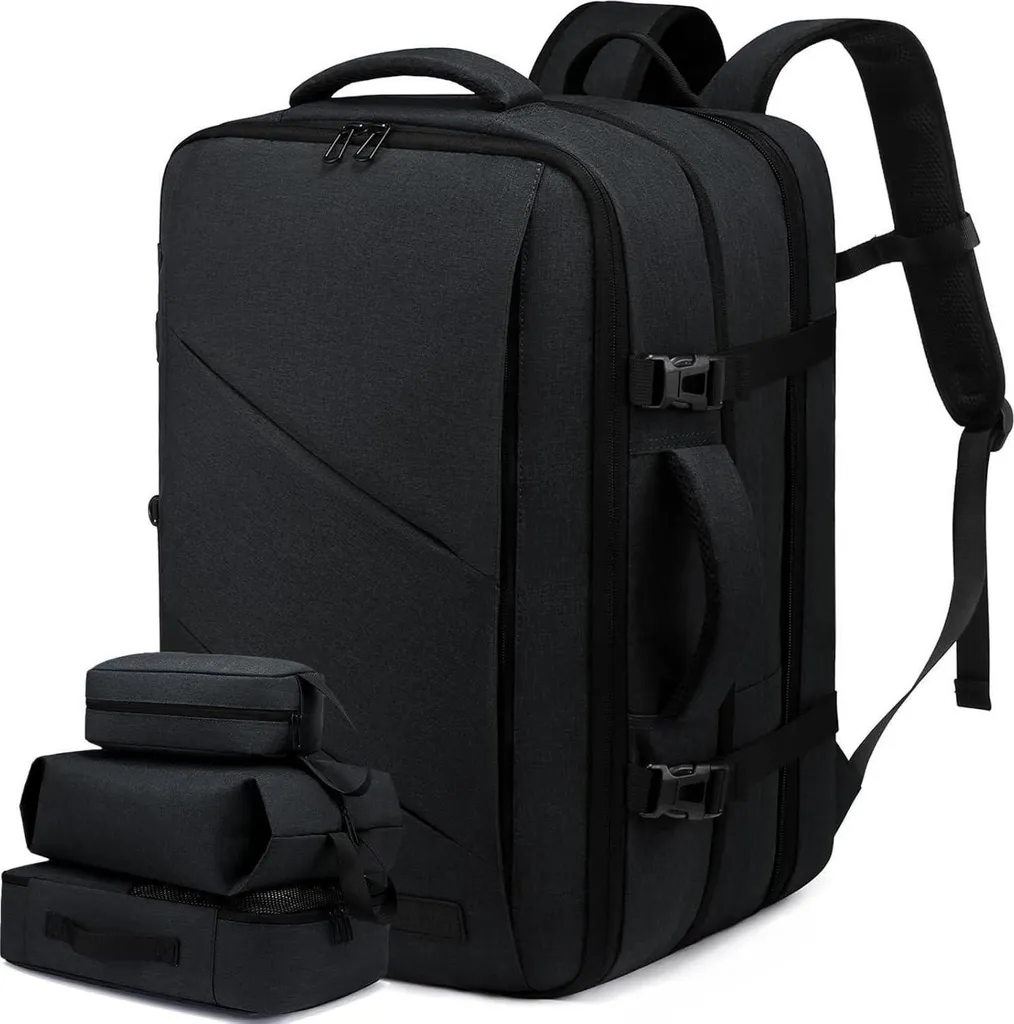 LOVEVOOK Zaino per bagagli a mano 32-50L Laptop Uomini Donne 18 Pollici Antifurto