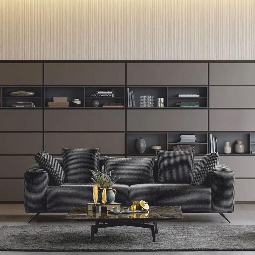 Casa Padrino Luxus Sofa Schwarz 229 cm - Luxus Wohnzimmer & Hotel Möbel