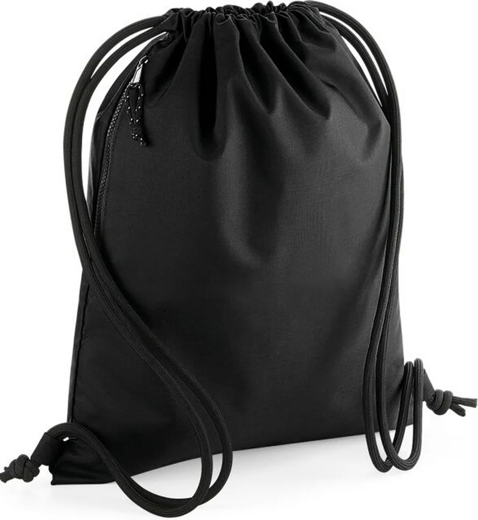 Bagbase - Borsa da ginnastica in materiale riciclato BC4964 (taglia unica) (nero)