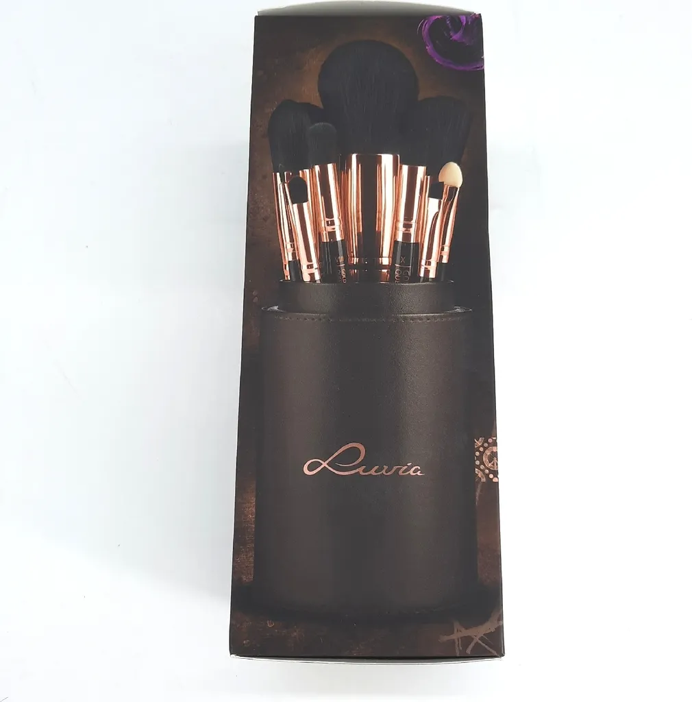 Luvia Golden Queen Kit de 15 Pinceaux de Maquillage Kabuki avec Étui
