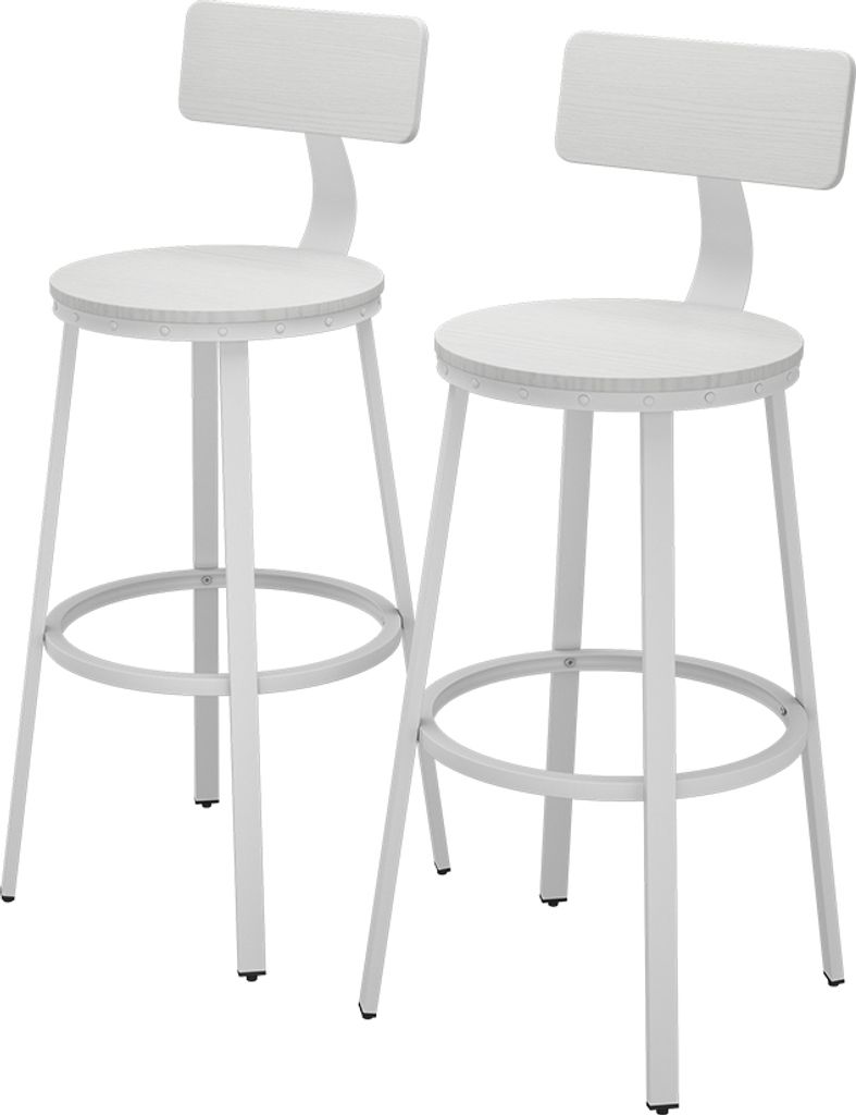 Barové stoličky Vicco Caracas Bílá 34 x 102 cm Sada 2 kusů, Obrázek produktu 