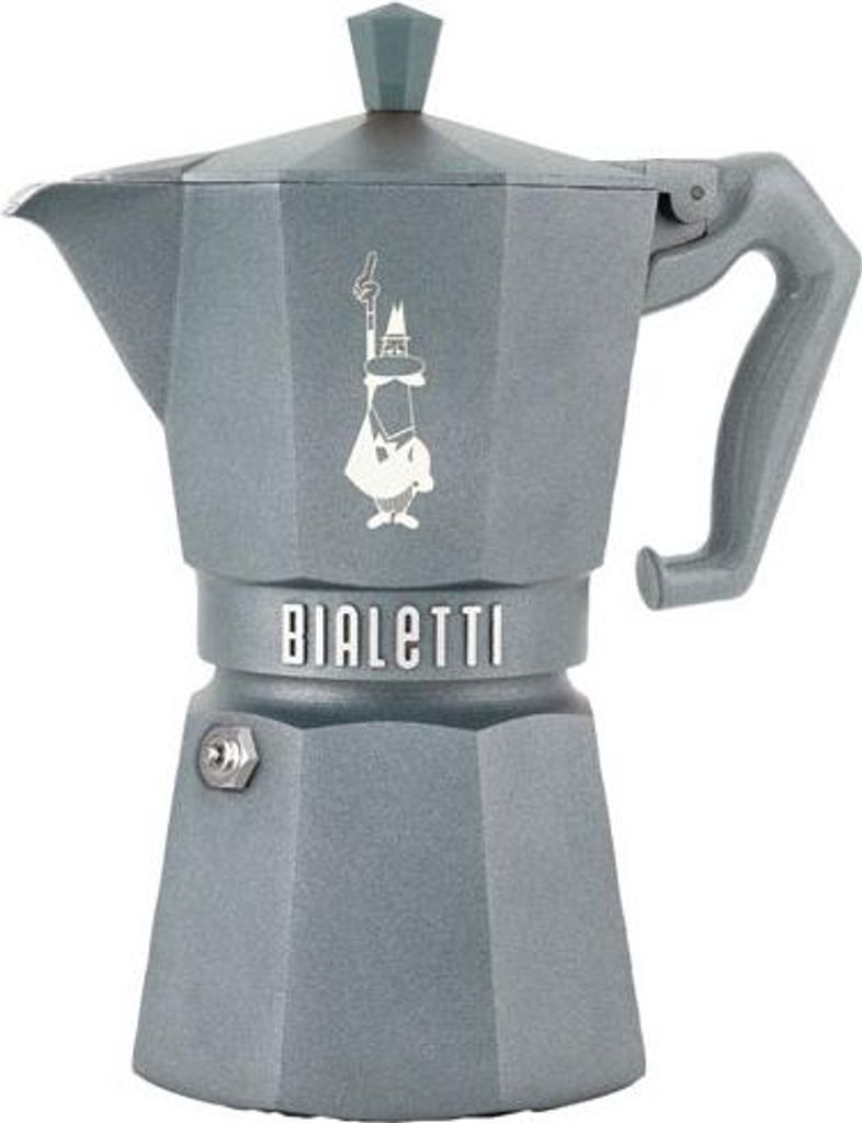 Italienische kaffeemaschine, 6 tassen, silbergrau Bialetti 0009076