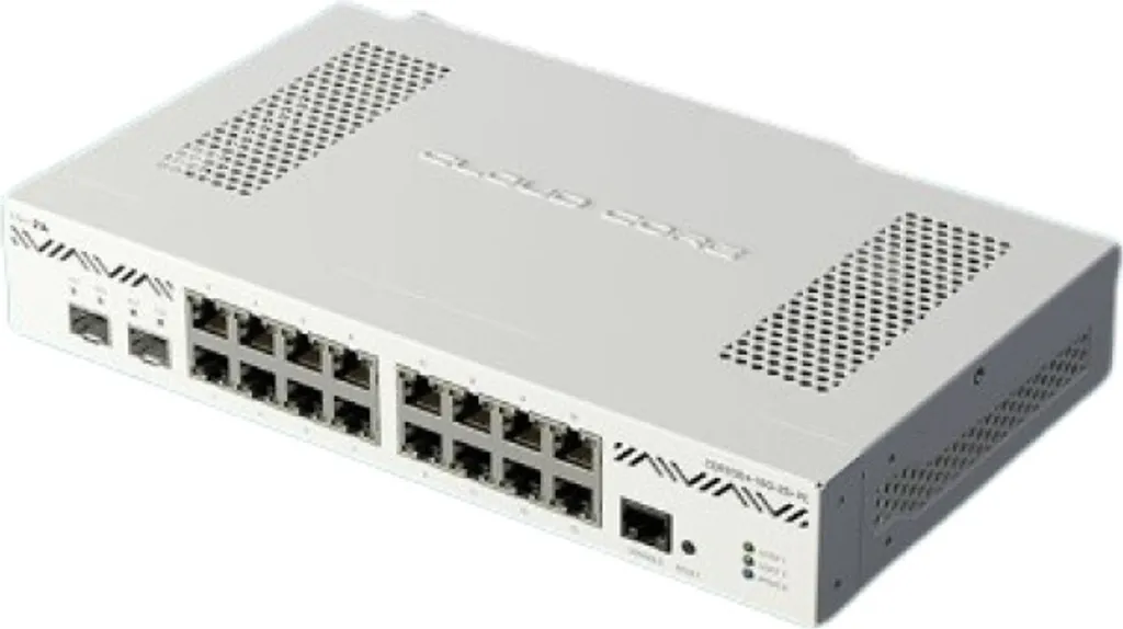 MikroTik CCR2004-16G-2S+PC silencieux avec 2 ports SFP+ 10G et 16 RJ45