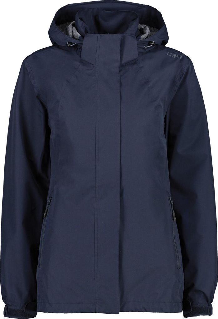 CMP Jacket Zip Hood Regenjacke mit abnehmbarer Kapuze Kapuzenjacke Outdoor Damen blau 42