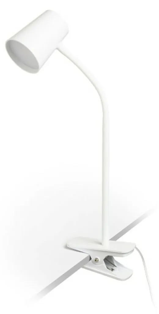 Lampe de chevet à pince LED blanche pour lecture nocturne 4,5W