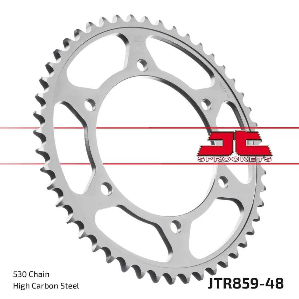 Pignon JTR859 48 Dents Argent Pas 530 en Acier Renforcé pour Yamaha XJR