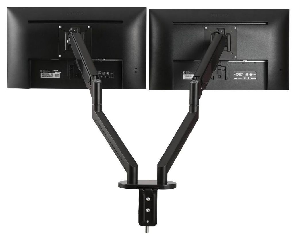Aluminium-Halterung für 2 Monitore SPAZ120B 13-36" | Stabilität und Ergonomie
