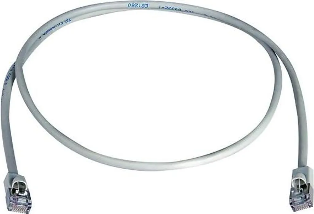 Câble réseau Cat.5e gris 2m anti-interférence pour connexion stable