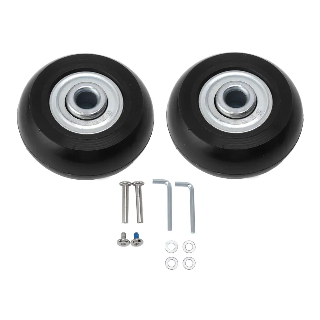 2 Ruote Valigia 40mm x 18mm Ricambio Silenzioso Kit Riparazione Gomma