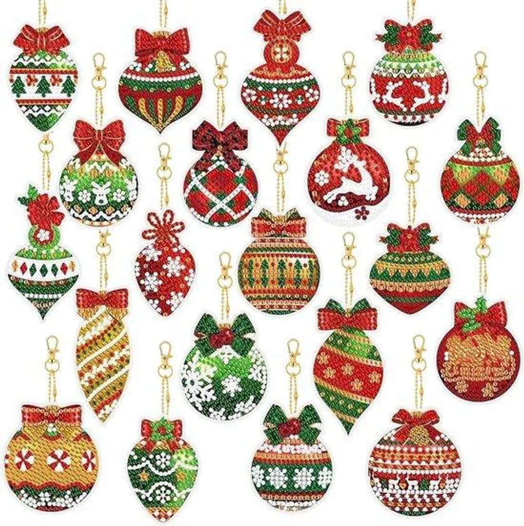 Kit Peinture Diamant Noël 5D pour Enfants - 20 Pièces Créatives DIY
