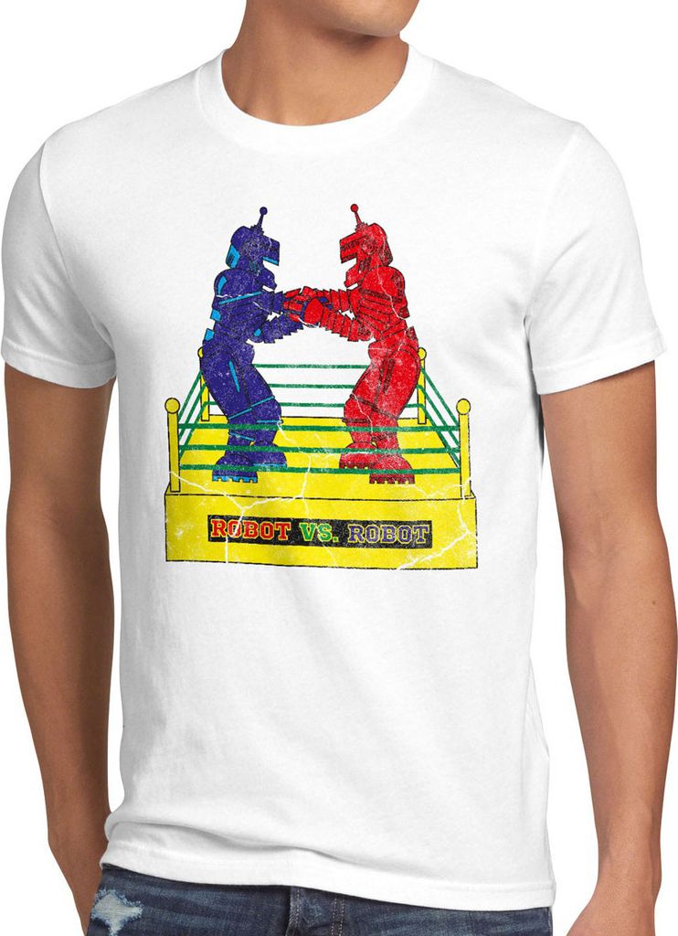 style3 Retro Roboter Herren T-Shirt sheldon