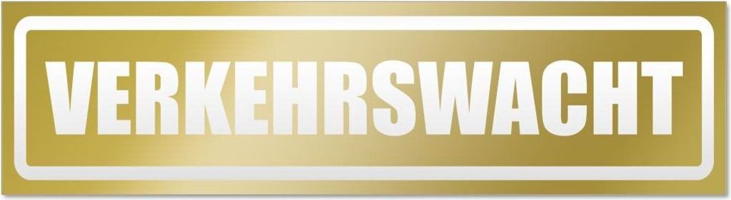 Kiwistar Verkehrswacht invertiert Magnetschild Schild magnetisch - 45cm Gold - Magnetfolie für Auto PKW Kfz