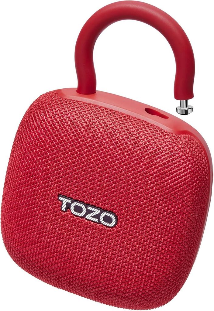 Mini Bluetooth Lautsprecher, Tragbarer Speaker mit Karabiner, IPX8 Wasserdicht, 32h Akku, Starker Bass, Bluetooth 5.4, Outdoor Musikbox für Reisen