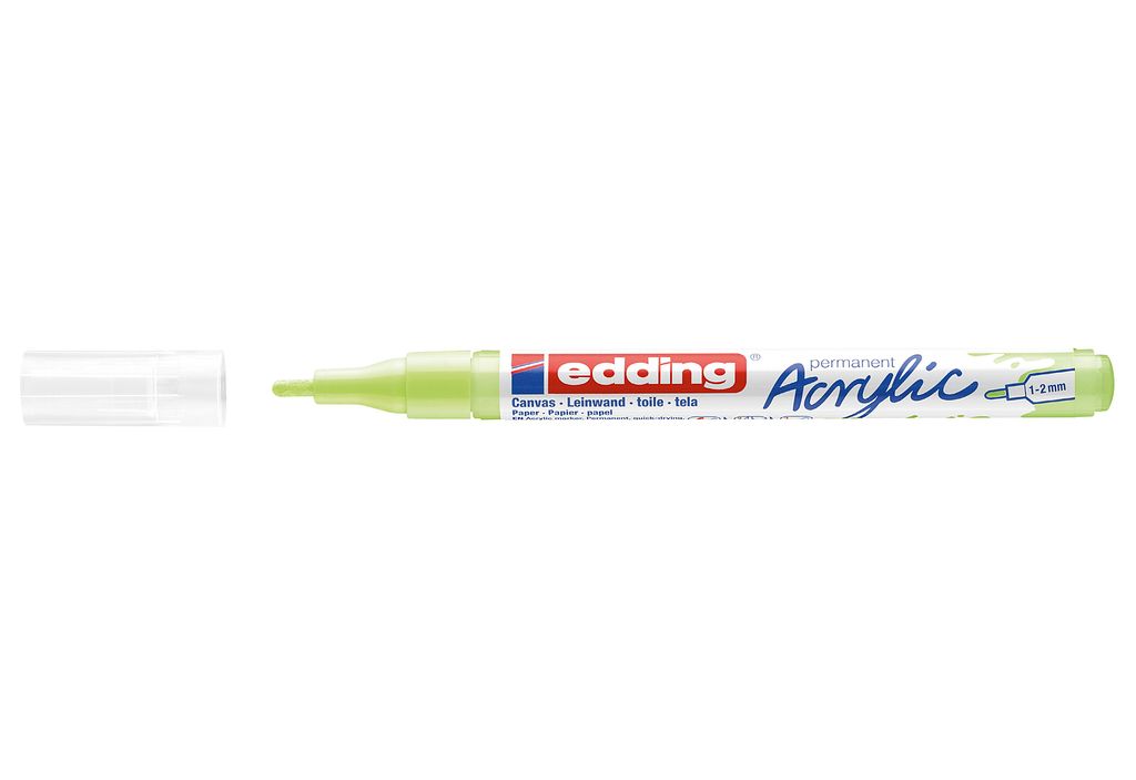 Edding 5300 Acrylmarker Fein, Grün, Grün, Fein, 1 mm, 2 mm, Tinte auf Wasserbasis