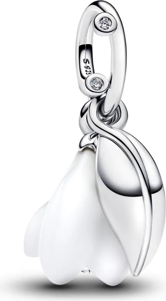 Pandora Moments Charm Bucaneve 794239C01 | Argento e Vetro di Murano