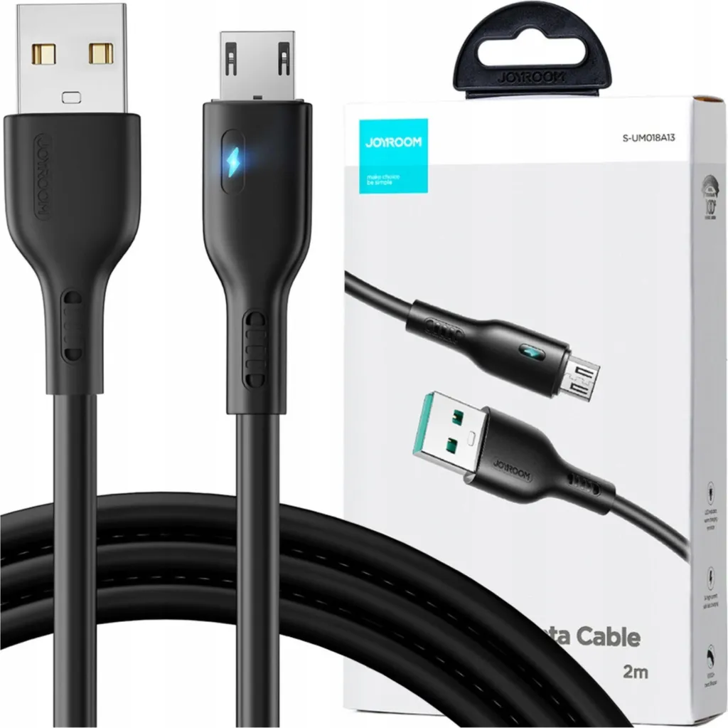 Cavo Joyroom S-UM018A13 Micro USB 2.4A 2M - Ricarica Rapida Premium Nero