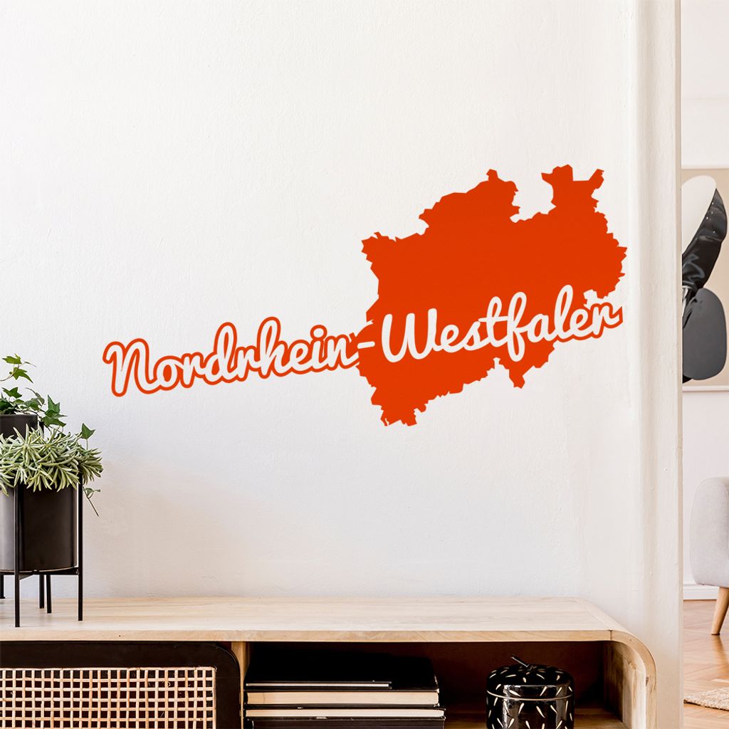 Nordrhein-Westfale Herkunft Wandtattoo Wandaufkleber Wall Sticker - Dekoration, Küche, Wohnzimmer, Schlafzimmer, Badezimmer
