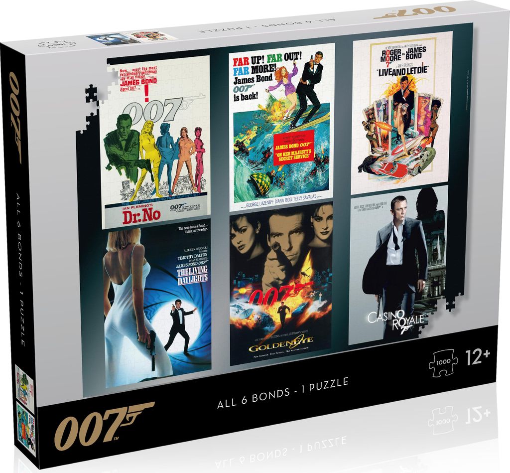 Puzzle James Bond 007 Herecké debuty - 1000 dílků Obrázek produktu 