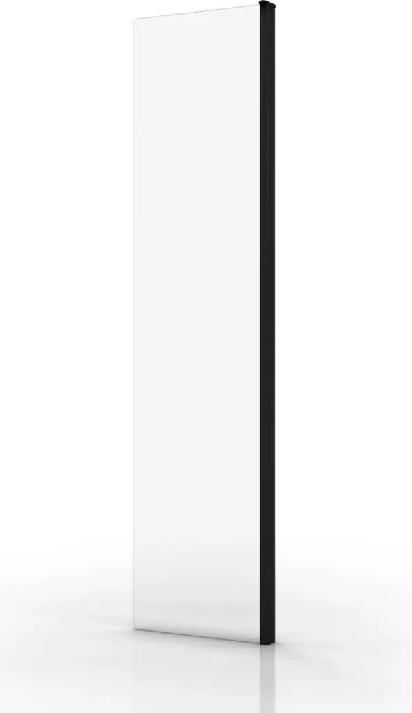 Volet pivotant anti-projections pour paroi de douche fixe noir mat