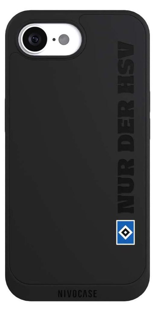 NIVOCASE Handyhülle für Apple iPhone 16e Hülle NIVOpure Case Schwarz HSV Hamburger SV transparent