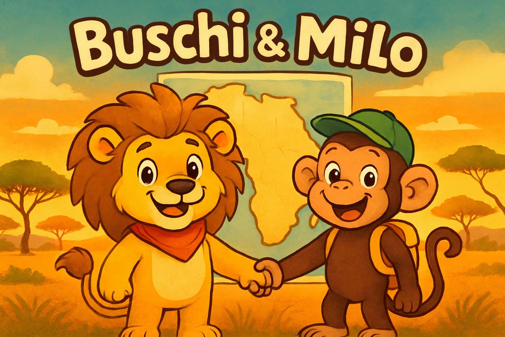 hansepuzzle 110822 - Buschi & Milo - Reise durch Afrika Puzzle, 2000 Teile, Kinder, 90,0 x 60,0cm mit hochwertiger Aufbewahrung, Kartonbox & Beutel