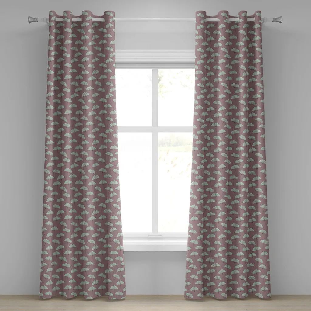 Tende Decorative ABAKUHAUS Ginkgo 280x175 cm: Botanica Malva Taupe