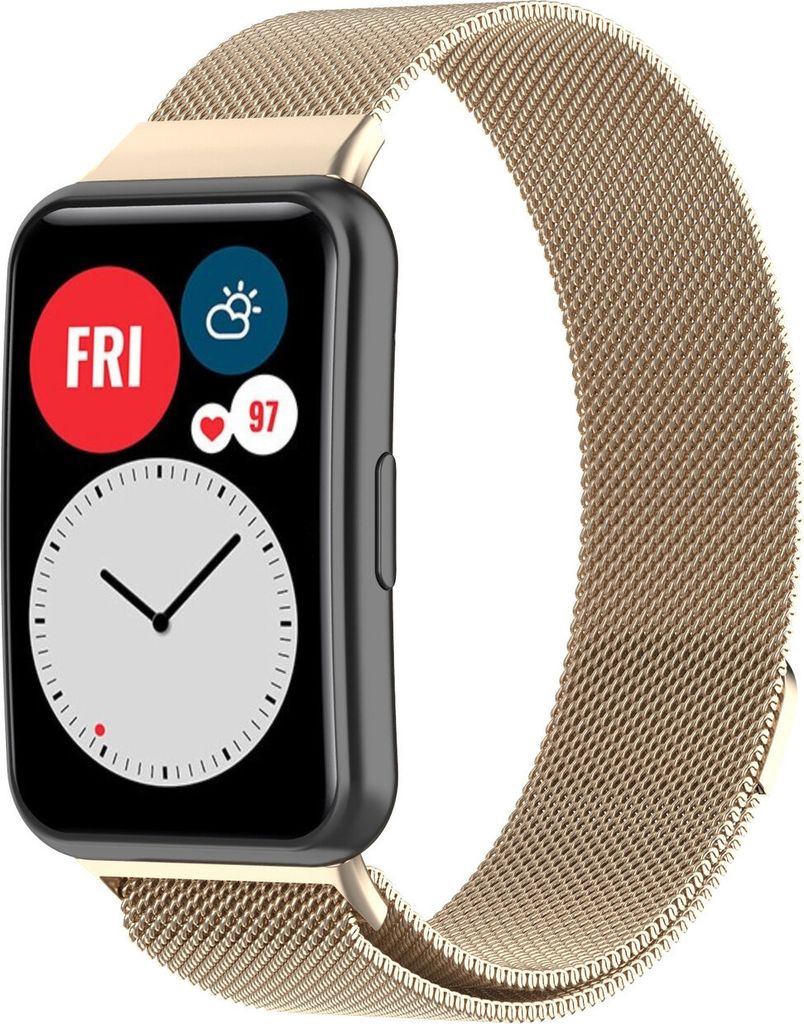 Strap-It Huawei Watch Fit New Milanese-Armband (Champagner)