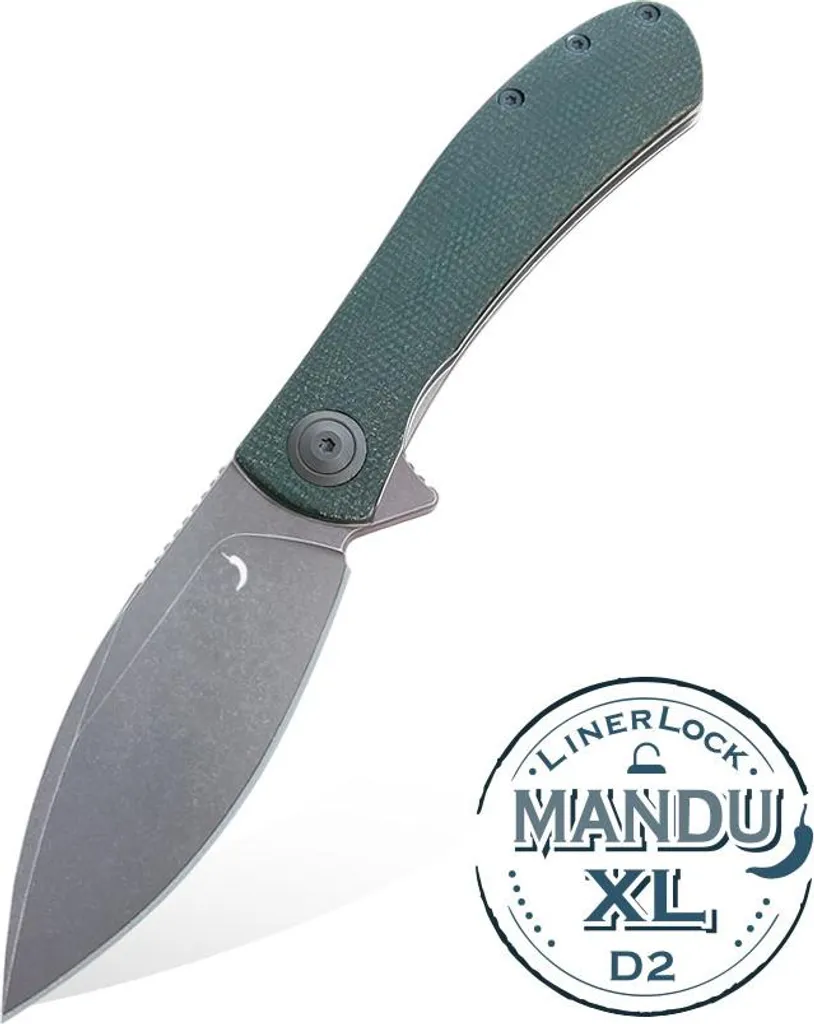 Couteau robuste Mandu XL en D2 : Ne craignez plus les coupes difficiles