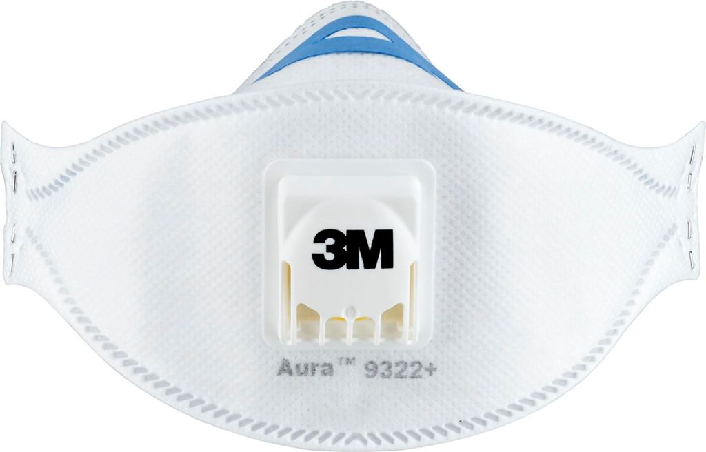 3M™ Aura™ Comfort Cool Flow™ Partikelmaske 9322+, FFP2, mit Produktbild 