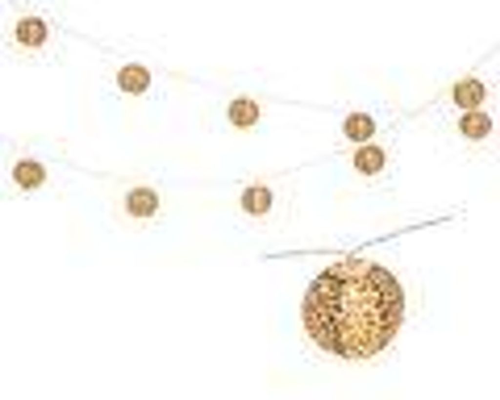 LED Lichterkette 10 Leopard-Lampions Outdoor 2,7m Batterie Warmweiß