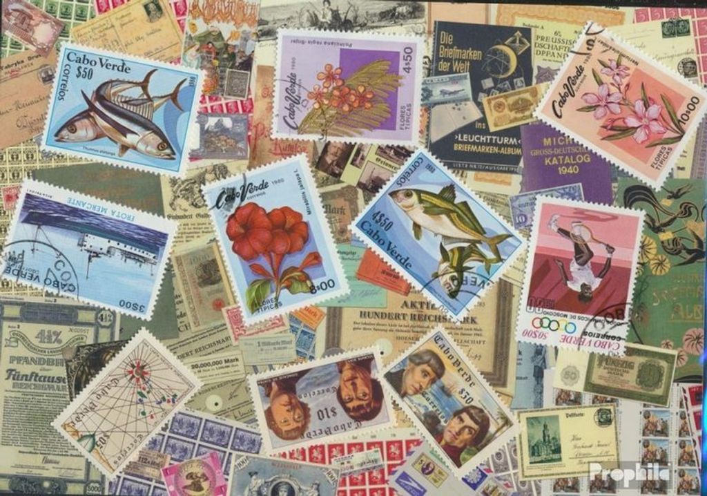 Briefmarken Kap Verde 10 verschiedene Marken