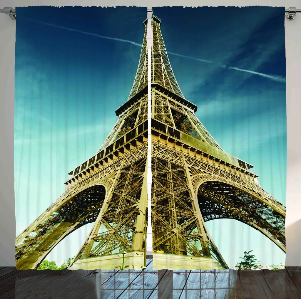 Grand rideau 280x225 cm facile à poser pour occulter et décorer la chambre