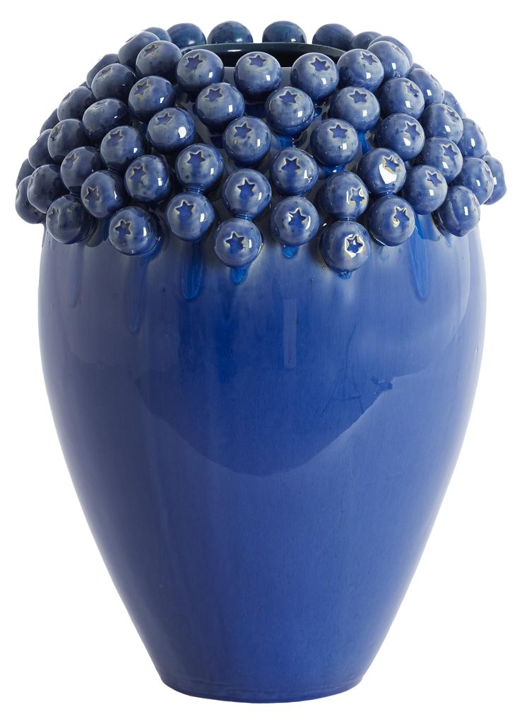 Light & Living LOVRO Vase Keramik Dunkelblau – Ø32x43,5 cm