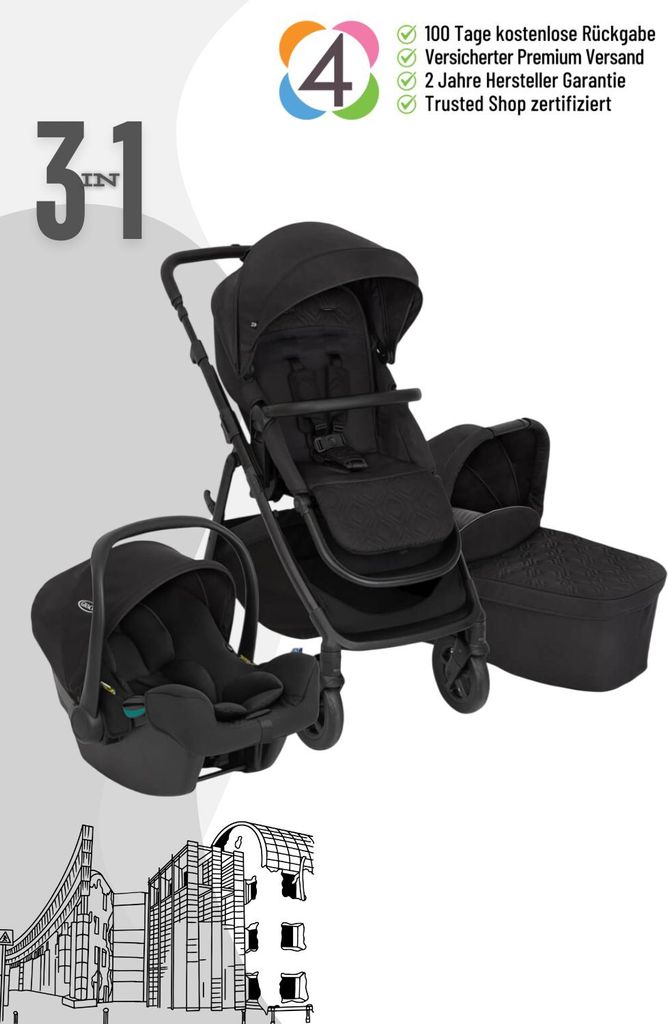 Graco Near2Me™ DLX 3in1 3-in-1-Kinderwagen-Set