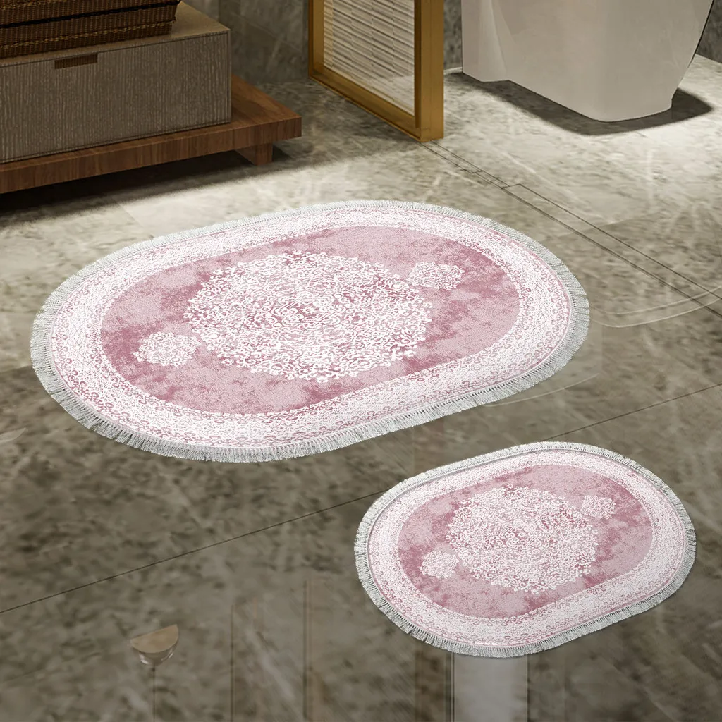 Tapis de bain Nixie anti-glisse et ultra-absorbant 850 g/m² rose poudre