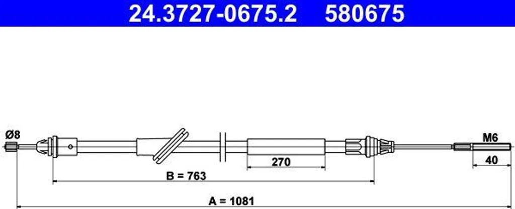 Câble de commande de frein de stationnement pour Maverick OE 4660149