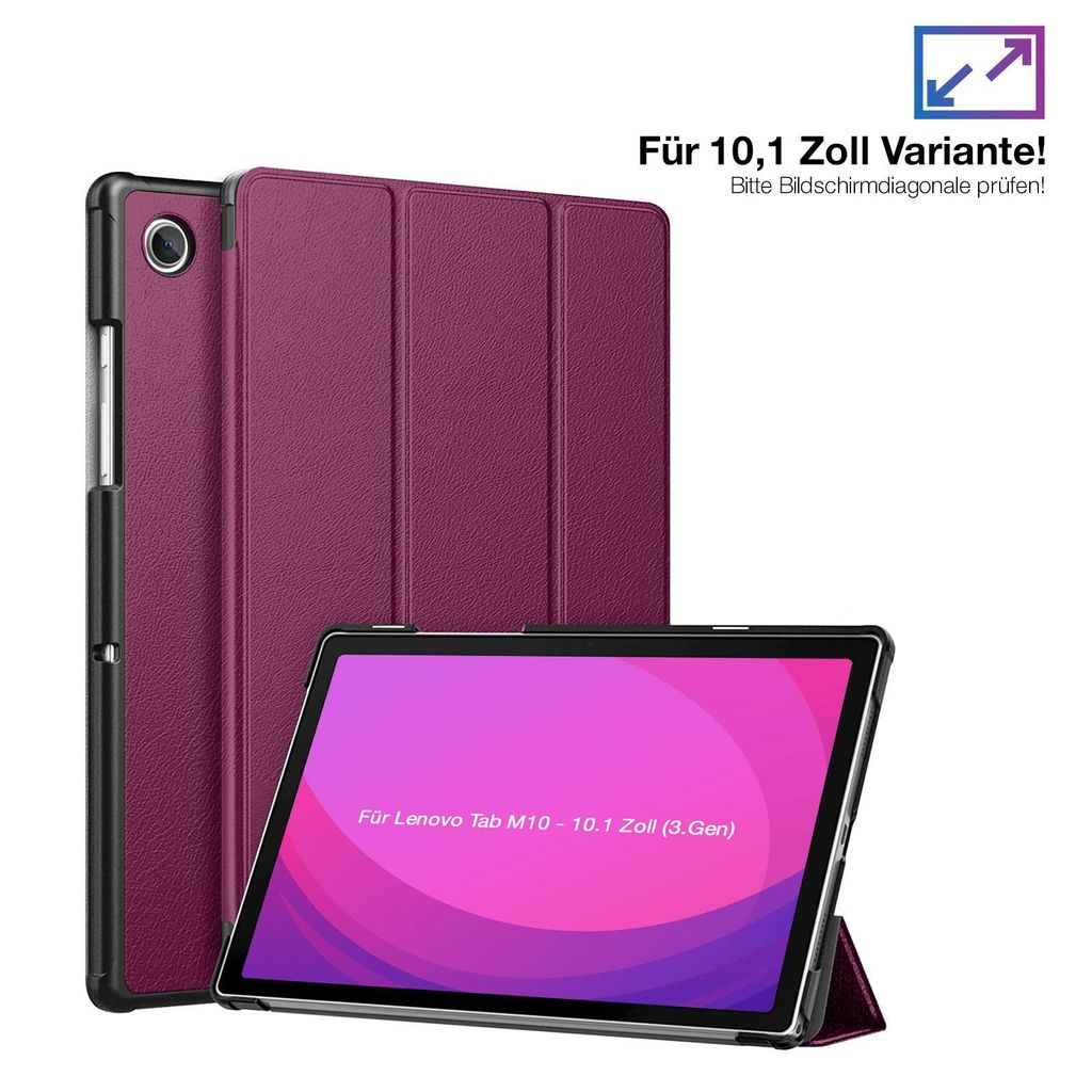 Schutzhülle für Lenovo Tab M10 Gen 3 2022 10.1 Zoll Cover Case Schutz Tablet Farbe: Lila