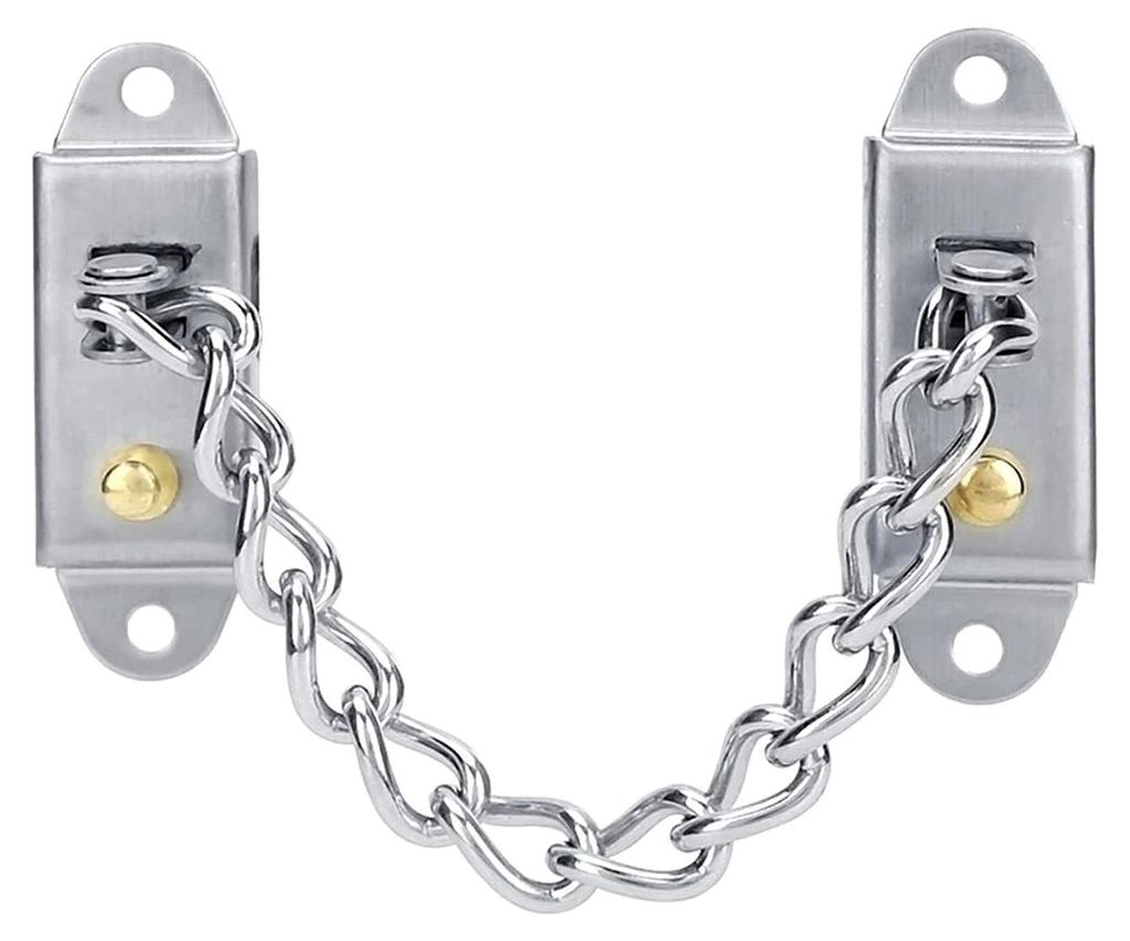 Türkettenschloss für Innen- und Außenbereich, Edelstahl, Silber