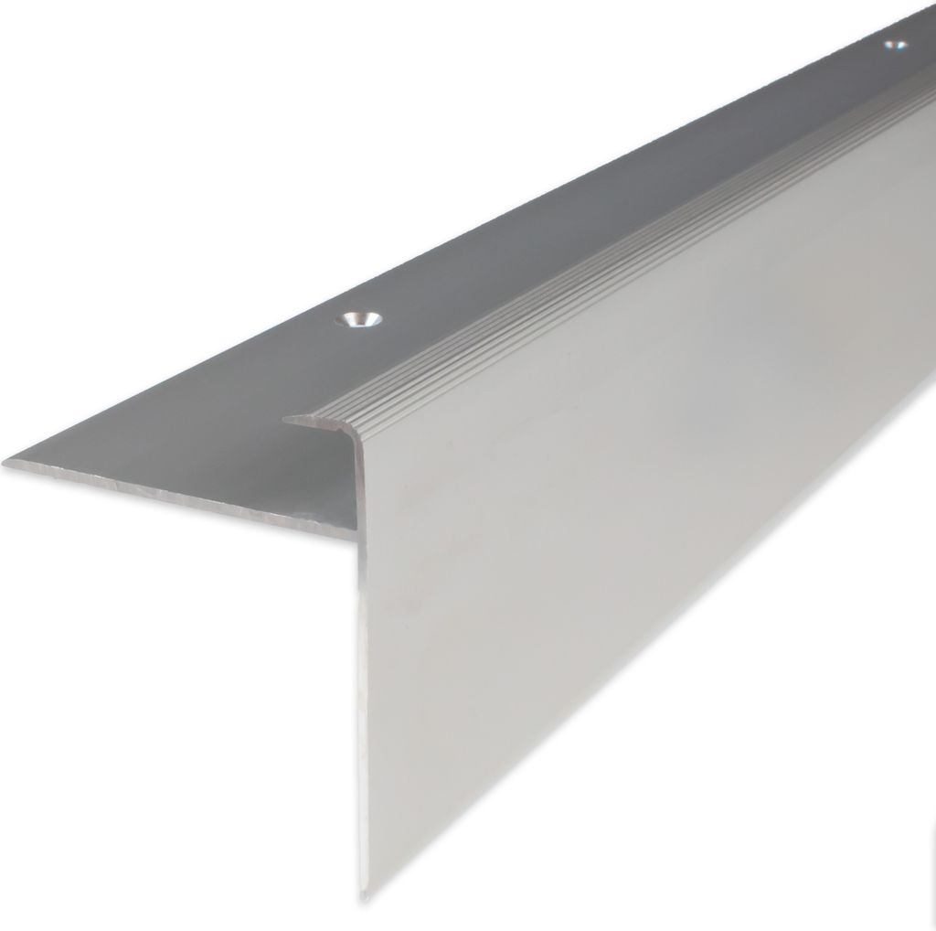 PROVISTON | Einschubprofil | Aluminium eloxiert | Silber | Breite 50 mm | Höhe 10 mm | Länge 1000 mm | Gebohrt | Abschlussprofil | Einfassprofil ...