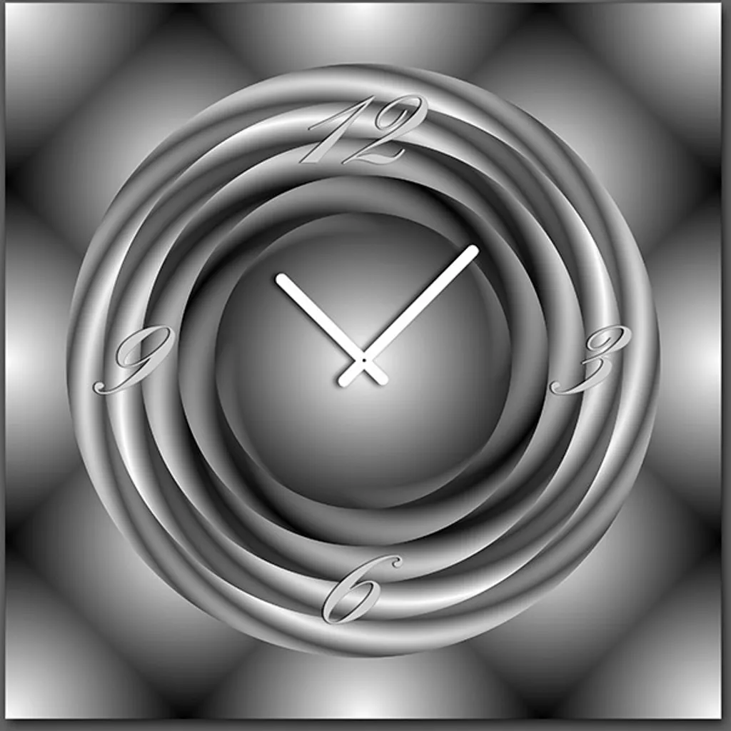 Dixtime 6047 Orologio da Parete Design Moderno 30x30 Silenzioso